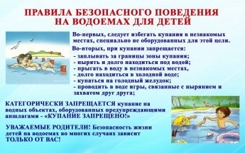 Безопасность жизни детей на водоемах 
